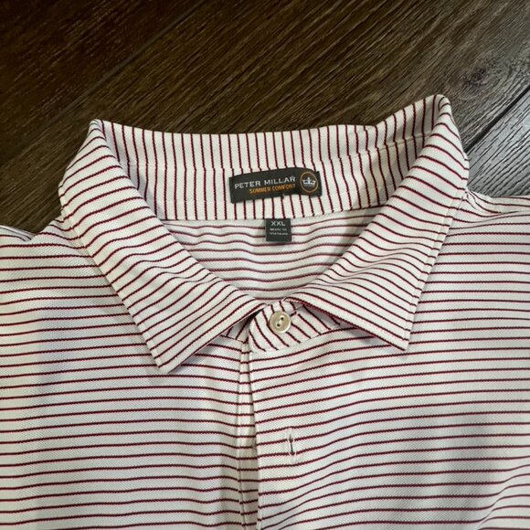 Peter Millar Men's Fire Island Grouper Stripe Stretch Polo Men's XXL Golf - Picture 3 of 8